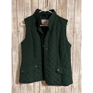 G.H. Bass & Co Woman's Hunter Green Quilted vest Size Small